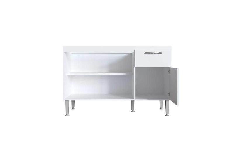 Balcão de Cozinha Pia Light CZ6282 3 Portas 1 Gaveta Branco - Irm